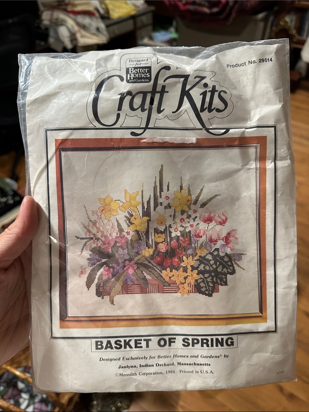 Better Homes And Gardens "Basket of Spring" Cross-Stitch Kit – Multicolor